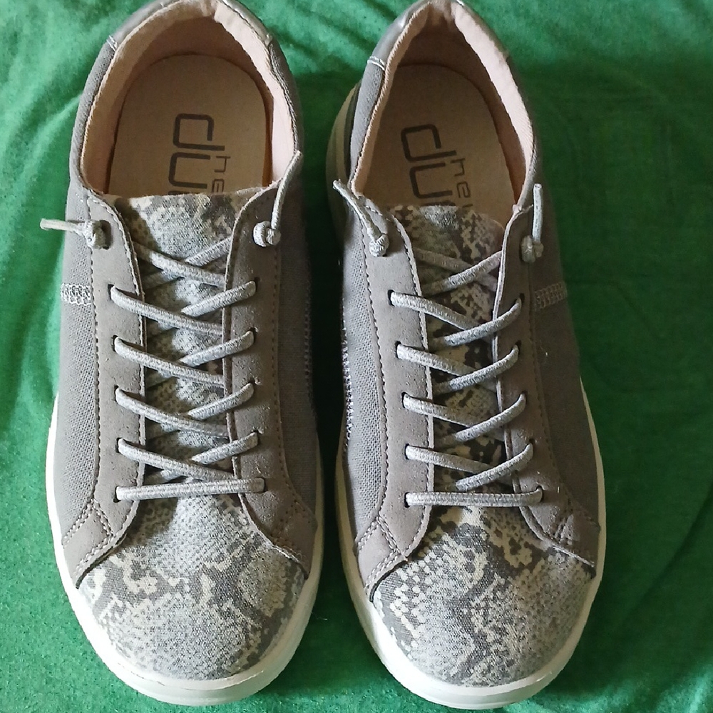 Hey Dude Gray Snake Pattern Women's Sneakers